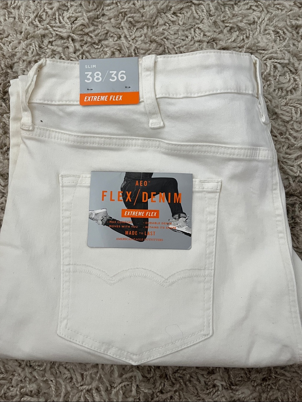 American Eagle Outfitters Slim Flex/Denim Jeans - White